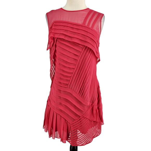 Nanette Lepore Pink Silk Mini Dress Size 2 - Picture 2 of 8
